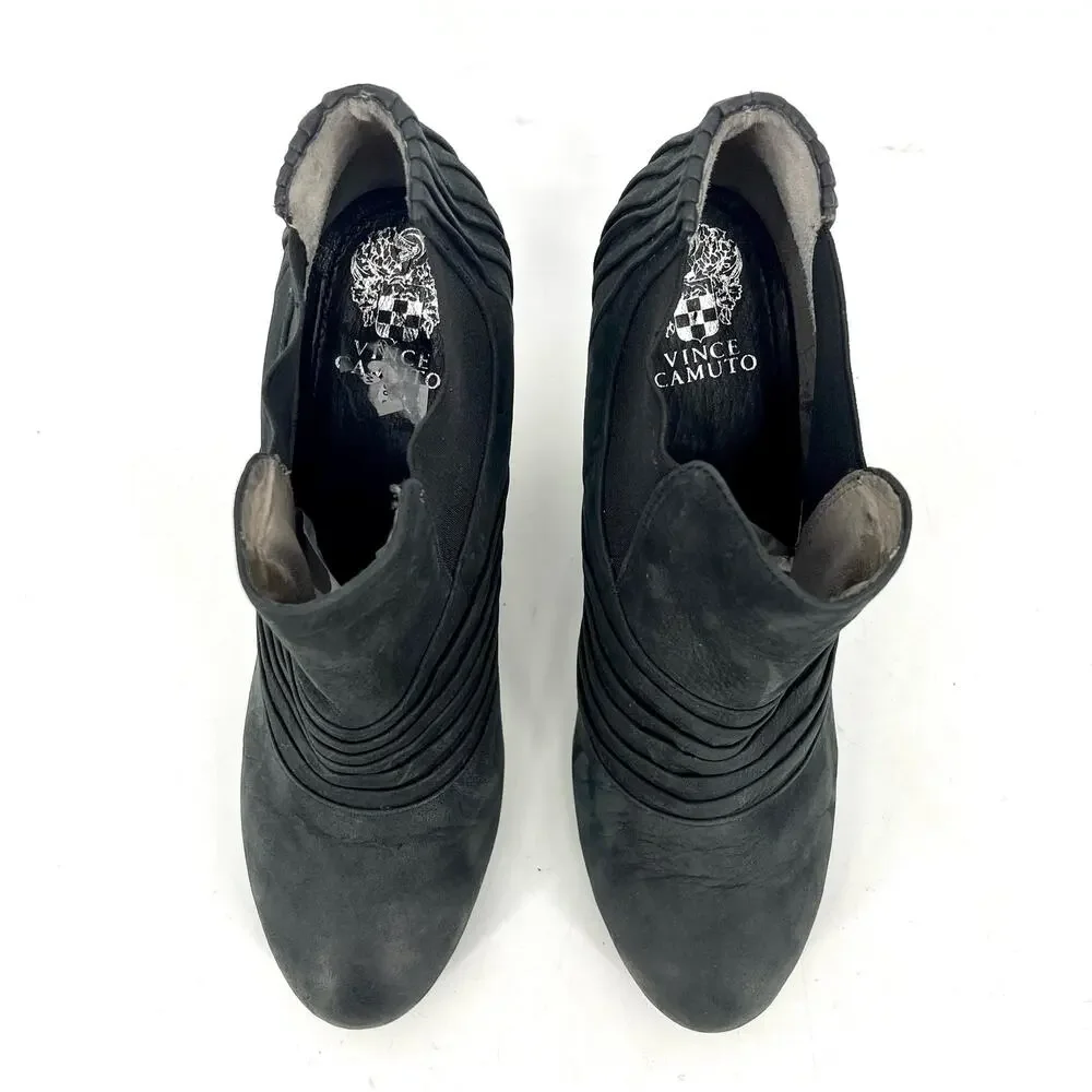 Vince Camuto Bronco Bootie Ankle Leather Black Size‎ 10B